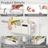 2pcs) Edudif Bedside Caddy Bedside Organizer with Fixed Straps & Water Bottle Holder, Bunk Bed Caddy ideal for Home