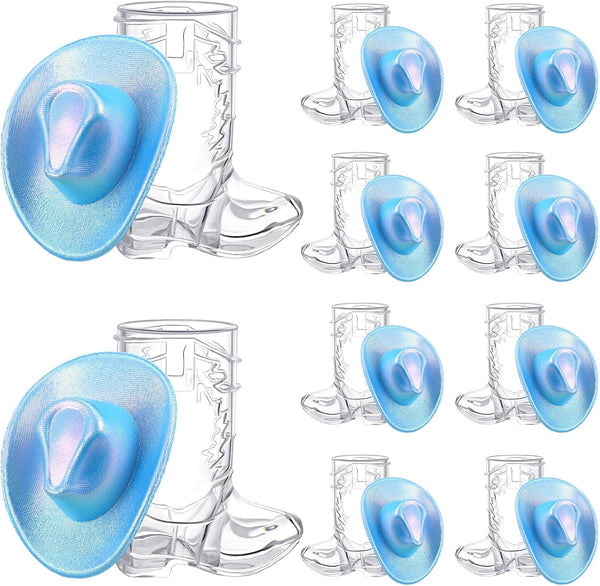 Vesici 20 Pcs Mini Cowboy Boot Shot Glasses Western Cowgirl Shot Boot
