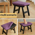 Furshus Foot Stool Ottoman Foot Rest Under Desk,Small Stool for Living Room, Bedroom and Kitchen (Black Legs - Purple