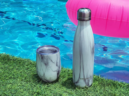 CHILLOUT LIFE 12 oz Stainless Steel Tumbler with Lid, Double Wall Vacuum Insulated Travel Cup