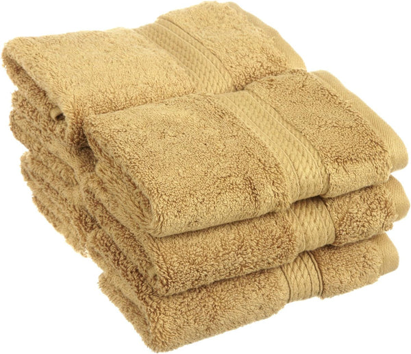 Superior Egyptian Cotton Pile Face Towel/Washcloth Set of 6, Ultra Soft Luxury Towels, Absorbent Heavyweight
