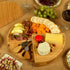 Monogrammed Picnic at Ascot Patented Personalized Engraved Bamboo Cheese/Charcuterie Board with Cheese Knives- Designed