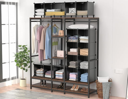 HOMIDEC 9-Cube Closet Organizer and Storage, Portable Shelves for Garment Racks, Closet, Wardrobe