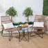 12'' VCUTEKA Patio Side Table Outdoor Accent Table Bistro Coffee Tables Plant End Small Porch Tables Indoor Round Glass