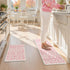 Sets 2, Desk,Sink(17''x29''+17''x47'') LEEVAN Pink Kitchen Mat of Vintage Distressed Anti Fatigue Memory Foam Kitchen