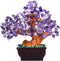 MANIFO Amethyst Crystal Tree, Reiki Healing Gemstone Money Tree Feng Shui Crystals Home Office Luck Decoration
