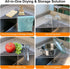 Counter Corner Sink Caddy Kitchen Sink Organizer, Silicone Wrapped Triangle Roll Up Dish Drying Rack Over Sink Drainer