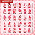 Hoteam 30 Pcs Valentine's Day Garage Door Magnets Gnome Heart Love Refrigerator Magnetic Pink Red Sticker Car Reflective Magnet for Valentine's Day Decoration, Fridge Door Mailbox Locker Office
