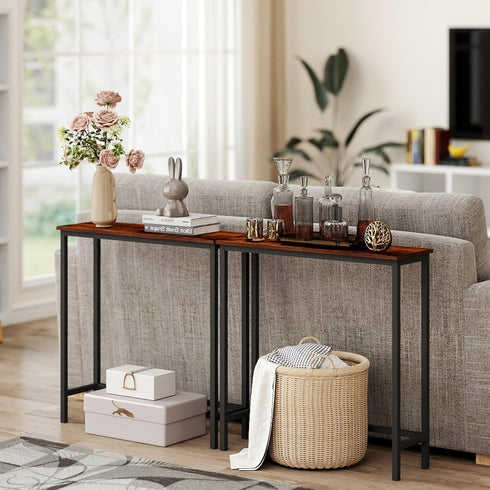 29.5" HollyHOME Narrow Console Table, Slim Entryway Table, Sofa Stand, Hallway Shelf for Hallway, Bedroom, Living Room