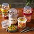 4 Pack 22 oz Crystalia On The Go Yogurt Parfait Cups with Lids & Spoon, Large Breakfast Plastic Bowls with Topping