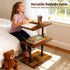 LAIDUOLEOE 3 Swivel Side Table for Couch, Tier Small End Table Adjustable Height with Rotatable Tray, Space Saving