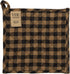 VHC Brands Black Star Cotton Pot Holder, 8x8, Black