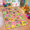 Capslpad Kid Rug for Playroom Pink Play Rug Traffic Road Car Play