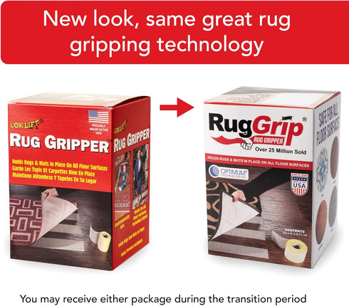 Rug Gripper Tape (6" x 25ft) for Area Rugs and Runners