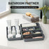 8Pcs 4 Set ISSEVE Nesting Silicone Drawer Organizer Trays, Size Versatile Vanity Bathroom & Desk Drawer Organizer