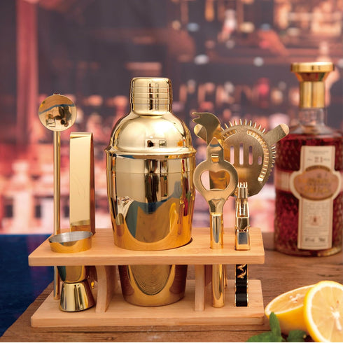 9Pcs-Cocktail Set Set 9Pcs) JNWINOG Shaker Bartending Kit Cocktail Bar Cocktail Mix Drink Making Kit Professional Bar