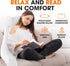 Cheer Collection Reading Pillow Chair - Chair Pillow with Arms and Detachable Neck Bolster for Bed & Couch - Machine