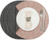 Myir JUN Round Placemats, Dual Sided Faux Leather Place Mats Set of