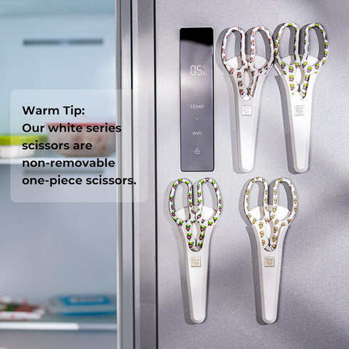 Linoroso Kitchen Scissors - Heavy Duty Kitchen Shears with Magnetic Holder, Japanese Steel 4034