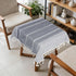 24 24 Inch, Small Square Tablecloth x Cotton Linen Boho Gray Nightstand Cover with Tassels, Rustic Farmhouse Grey End