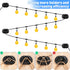 Saillong 4 Pack Hooks for Outdoor String Lights, Weatherproof Christmas Light Clips, Hanger Hooks for Holiday Decor,
