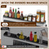 30 Inch, Stove Top Shelf Magnetic Over the Stove Top Shelf, Silicone Oven Spice Rack Organizer Storage Organization