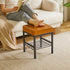 LG-60J IBUYKE Square Makeup Stool with Adjustable Feet and Storage Space, Footrest Chair, PU Vanity Seat, Multi-Use as
