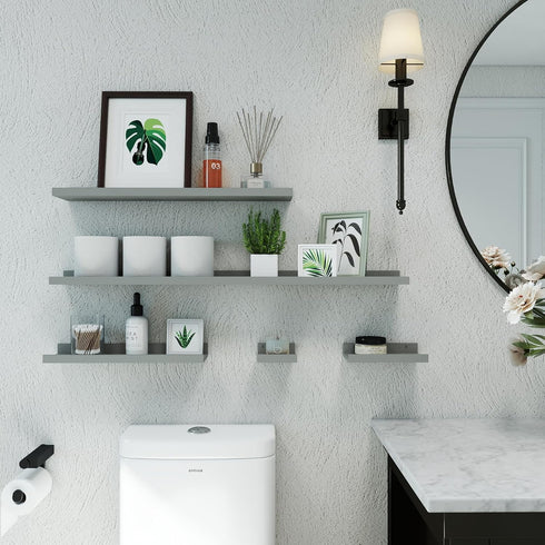 Solrot Set 2-36 Inches, Floating Shelves for Wall Decor, Long Wall Mounted Storage Shelf for Bedroom, Living Room