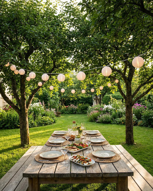 8.5Ft 10 SUNSGNE Cute White Lantern String Lights, Mini LED Oriental Style White Lanterns Plug in Home & Garden