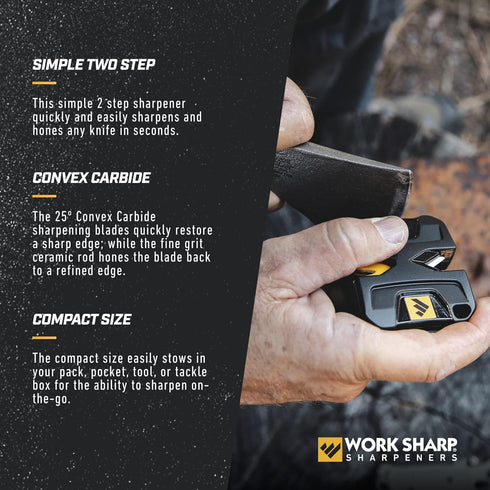 Work Sharp Portable Knife Sharpener, WSEDCPVT EDC, Black