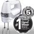 Hamilton Beach Professional 5-Speed Electric Hand Mixer, High-Performance DC Motor, White with Storage Case