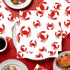 50 Summer 6.5 6.5 Inches Crab Boil Party Supplies - Pcs Crab Theme Seafood Boil Napkins Disposable, Red Crabs Party
