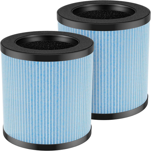 MJ002H Replacement Filter for POMORON MJ002H Air Purifiers, H13 True Hepa, Activated Carbon, 4-Layer Filter (2 Pack)