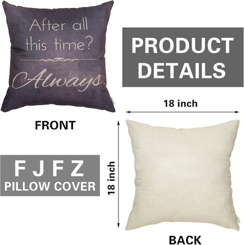 Retro Vintage Motivational Sign - After All This Time Always Inspirational Quote Throw Pillow Case (Gray Brown, 18" x