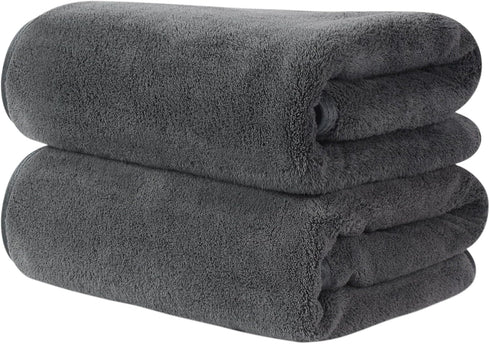 KinHwa Microfiber Hand Towels for Bathroom Soft and Absorbent Face Towels Grey