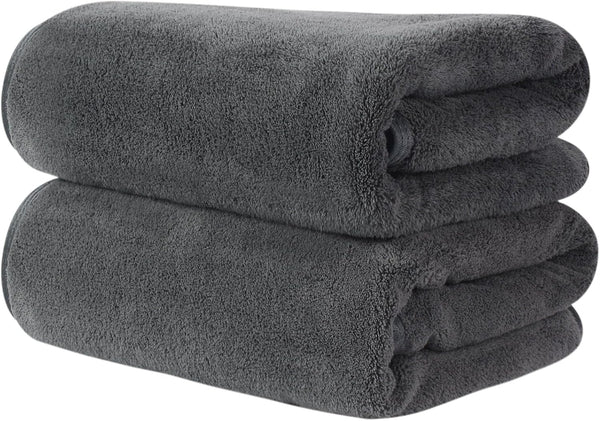 KinHwa Microfiber Hand Towels for Bathroom Soft and Absorbent Face Towels Grey