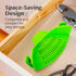 Kitchen Gizmo Snap N' Strain Clip On Strainer for Pots - Collapsible Silicone Pasta Strainer, Green