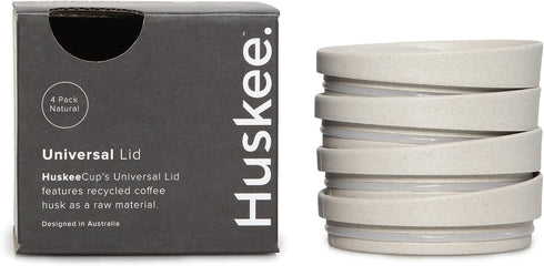 Huskee Cup Natural - Universal Lids for Versatile Use