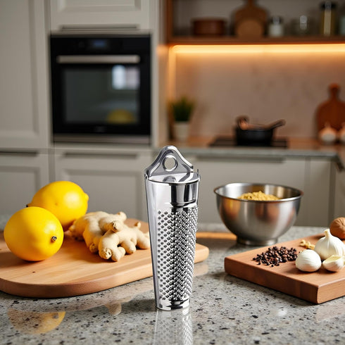 Jinshining Silver Multifunctional Kitchen Stainless Steel Ginger Garlic Nutmeg Grater Nut Walnut Lemon Hand Planer Tool