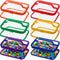 Nitial 6 Packs Clear Toy Storage Bags, Waterproof Zippered Bags for Building Blocks, Board Games, Small Toys (Bright