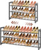 FAVOOSTY 3-Tier Expandable Shoe Rack, Adjustable Shoe Shelf Storage Organizer Space Saving