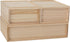 Martha Stewart Weston Stackable Wooden Storage Boxes with Pullout Drawers, 3 Pack, Light Natural