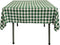 LA Linen Gingham Tablecloth, Checkered for Parties, Picnics & More, Farmhouse Style, 52"x52" Green