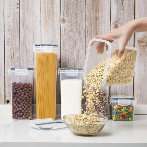 PANTRYSTAR 7 Airtight Food Storage Containers with Lids, PCS BPA Free Kitchen Canisters for Spaghetti, Pasta, Dry Food