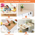 White Silicone Mats for Kitchen Counter, Heat Resistant Non-Slip Table Mat, Reusable Pastry Mat