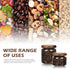 1 PC Small Glass Storage Jar with Airtight Lid, 10 fl oz (300ml) Coffee Container with Wooden Lid