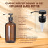 Ronasip Set 5 Set 16 Oz of Kitchen Soap Dispenser Glass Hand Dish Soap Dispenser with Stainless Steel Pump, Cement