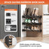 3 Tier Narrow Shoe Rack with Hook and Loop Sticky Adhesive Strips Shoe Shelf for Wall Mounted Slim Shoe Rack Space