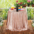 PartyDelight Round Sequin Tablecloth 50 inch Rose Gold for Wedding, Birthday, Bridal, Baby Shower Decorations