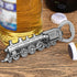 Steam Train Bottle Opener, Unique Beer Opener for Men, Dad, Boyfriend, Birthday Gifts, Silver Locomotive with Black